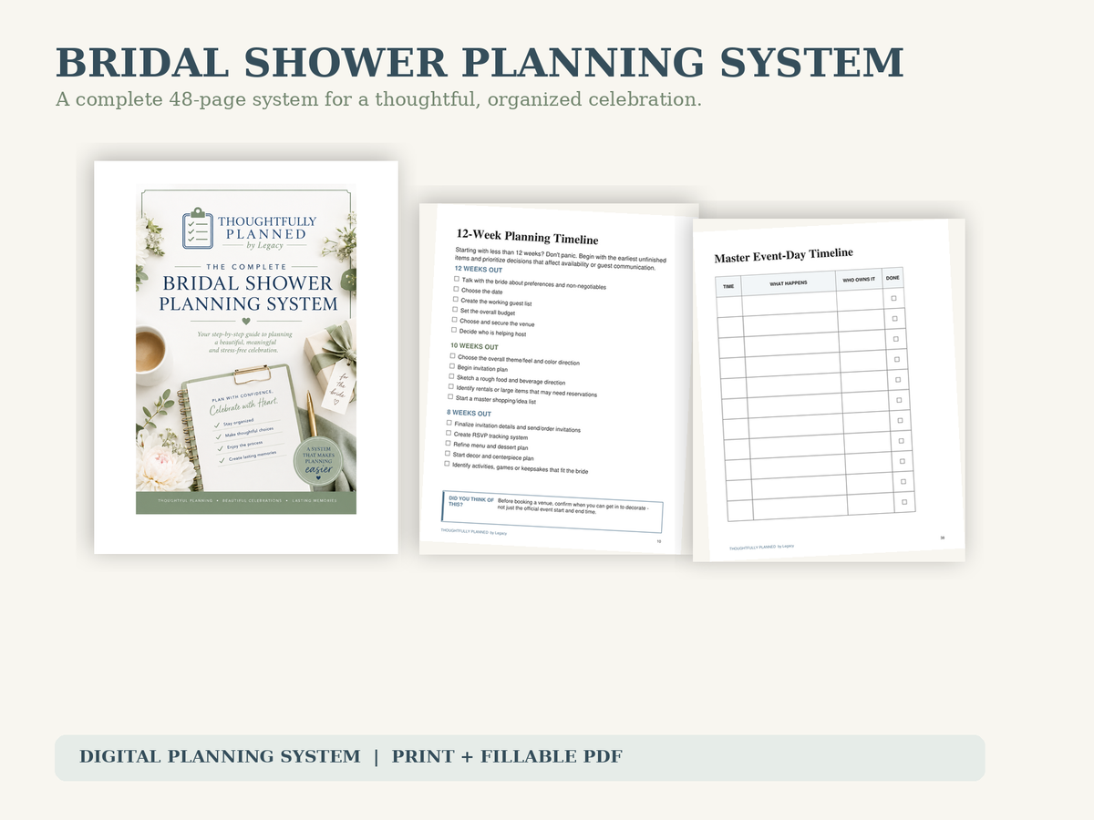 The Complete Bridal Shower Planning System