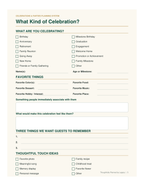 Celebrations & Parties Planning System